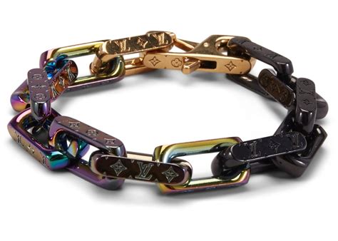 louis vuitton bracciale uomo multicolor|louis vuitton monogram chain bracelet.